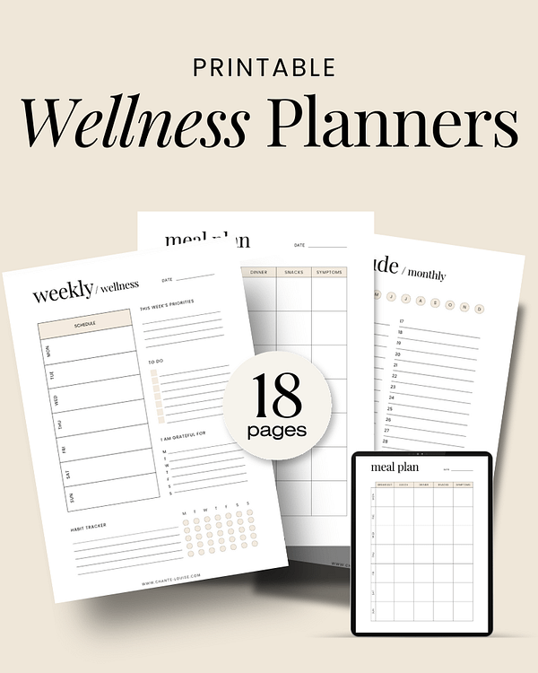 Printable Wellness Planners